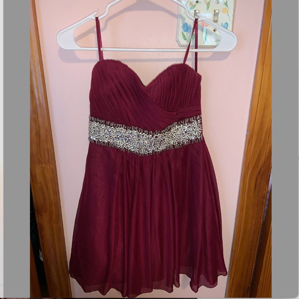 Strapless Plum Dress